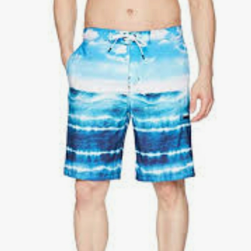 Speedo Swim Board Shorts Men's NWT Blue Wave